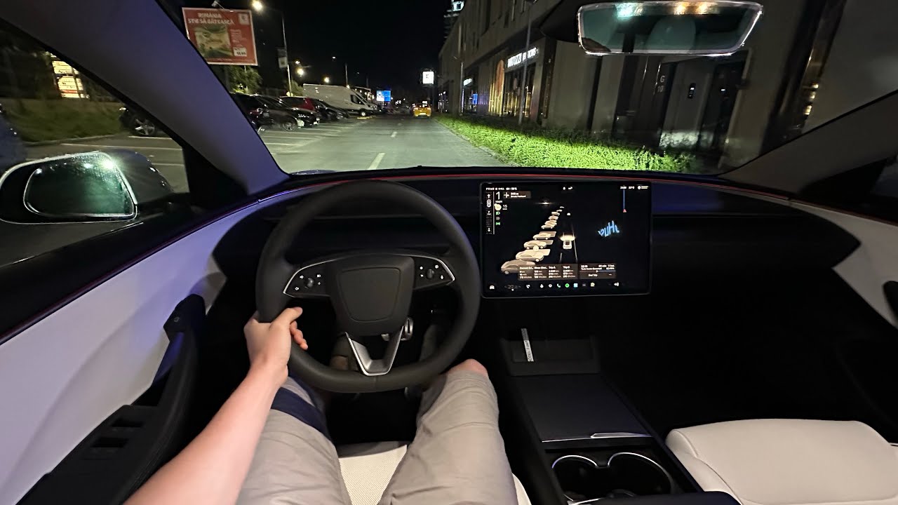 Tesla Model 3 Performance 2024 Night Drive