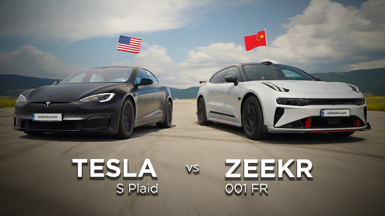 Tesla Model S Plaid  vs Zeekr 001 FR | Are Chinese EVs Getting Faster?