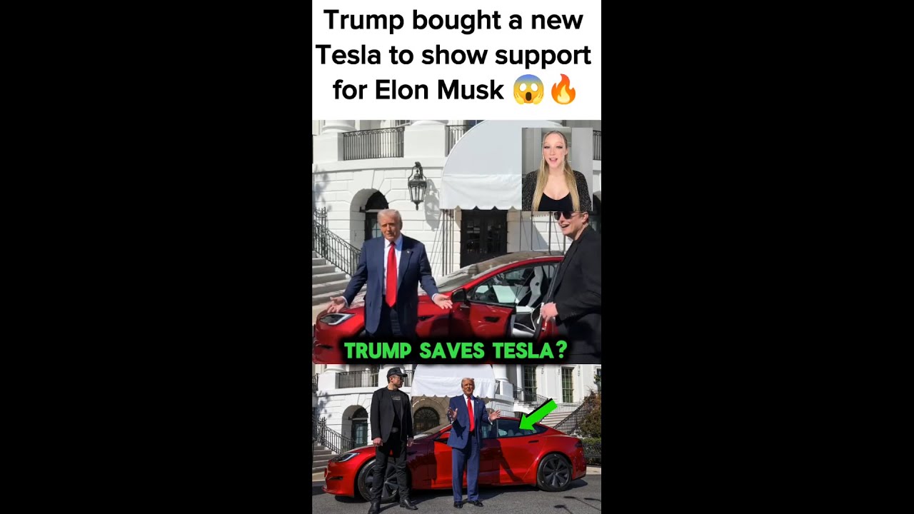 Trump Buys Tesla #trump #elonmusk #tesla