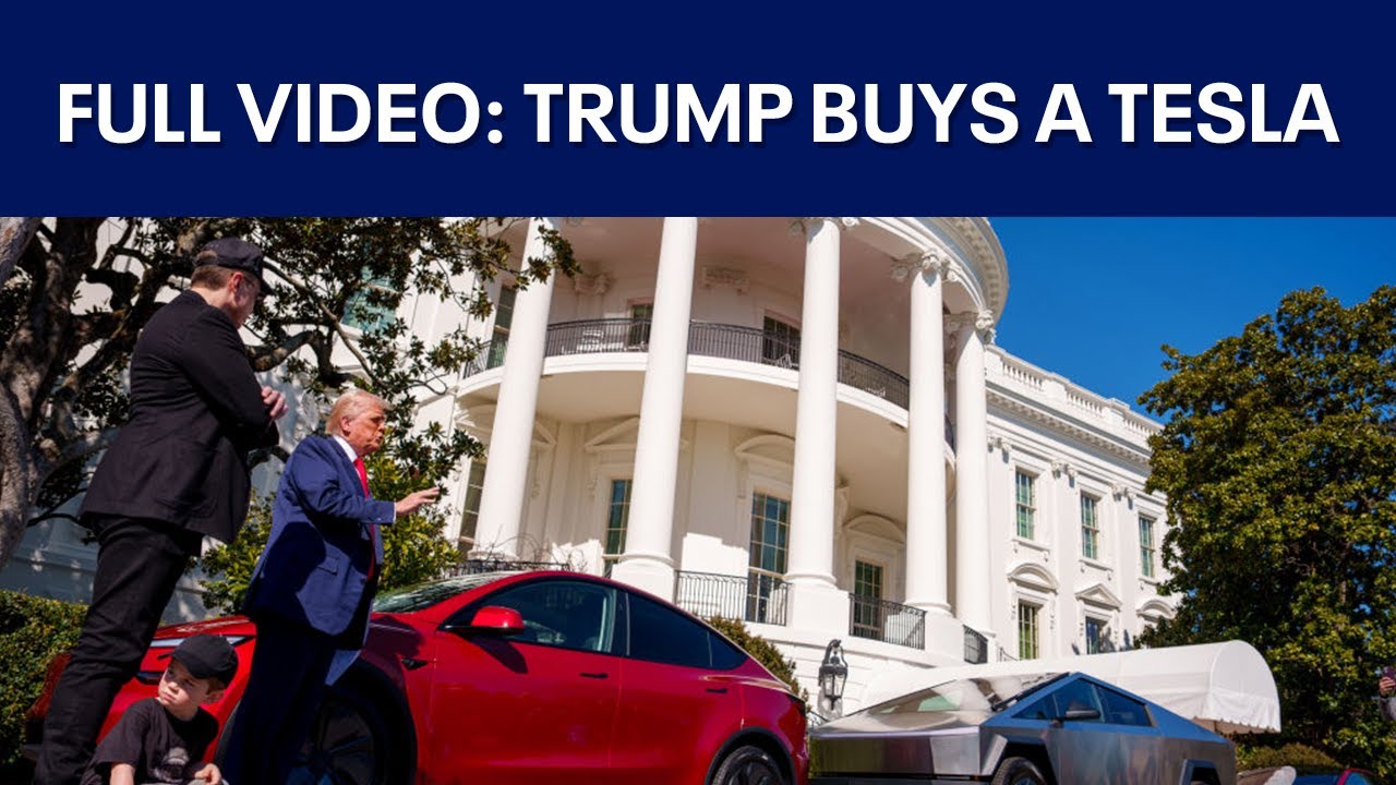 FULL VIDEO: Trump buys a Tesla