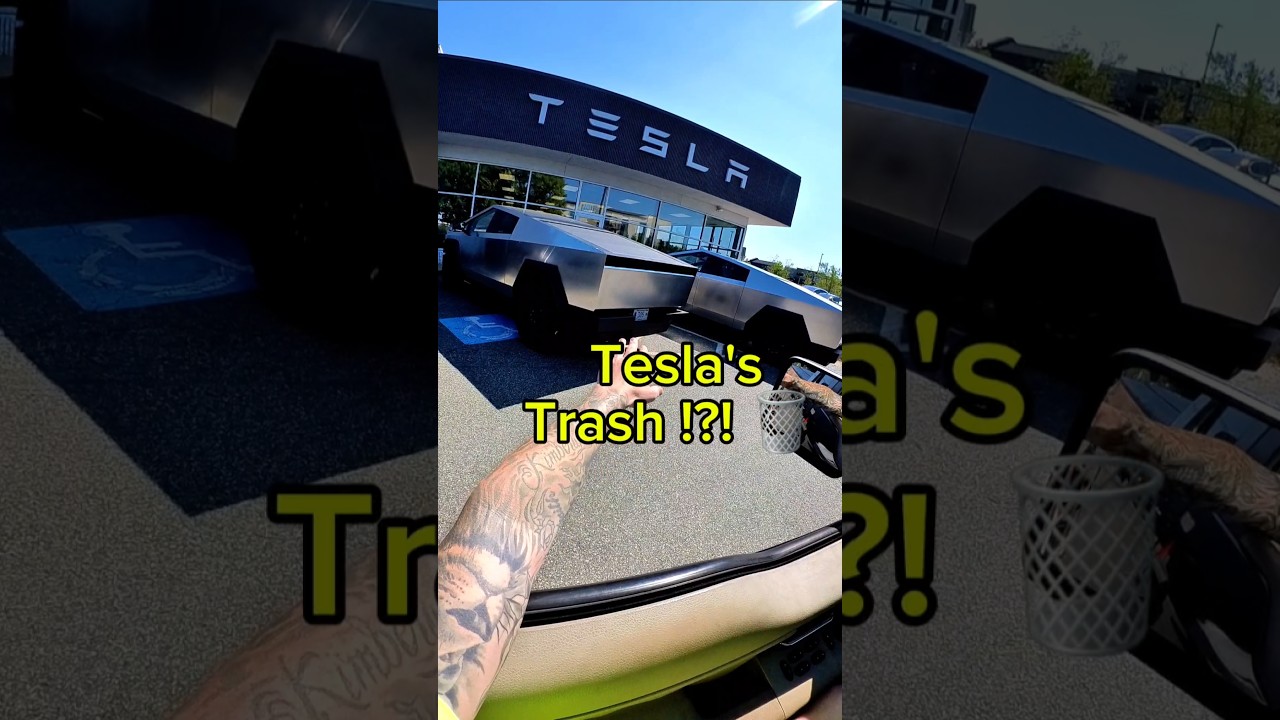 Teslas dumpster was full of ……omg!! #dumpsterdiving #tesla #car #cars #shorts