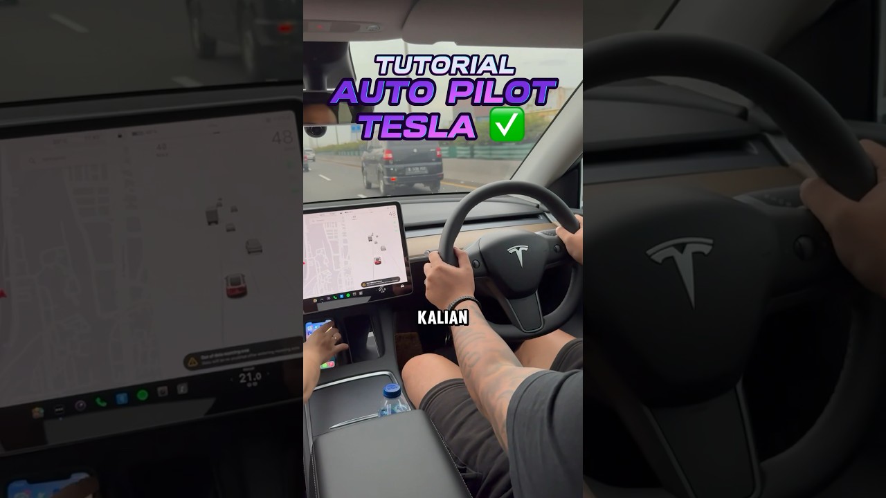 Tutorial autopilot mobil Tesla buat kalian semua check !