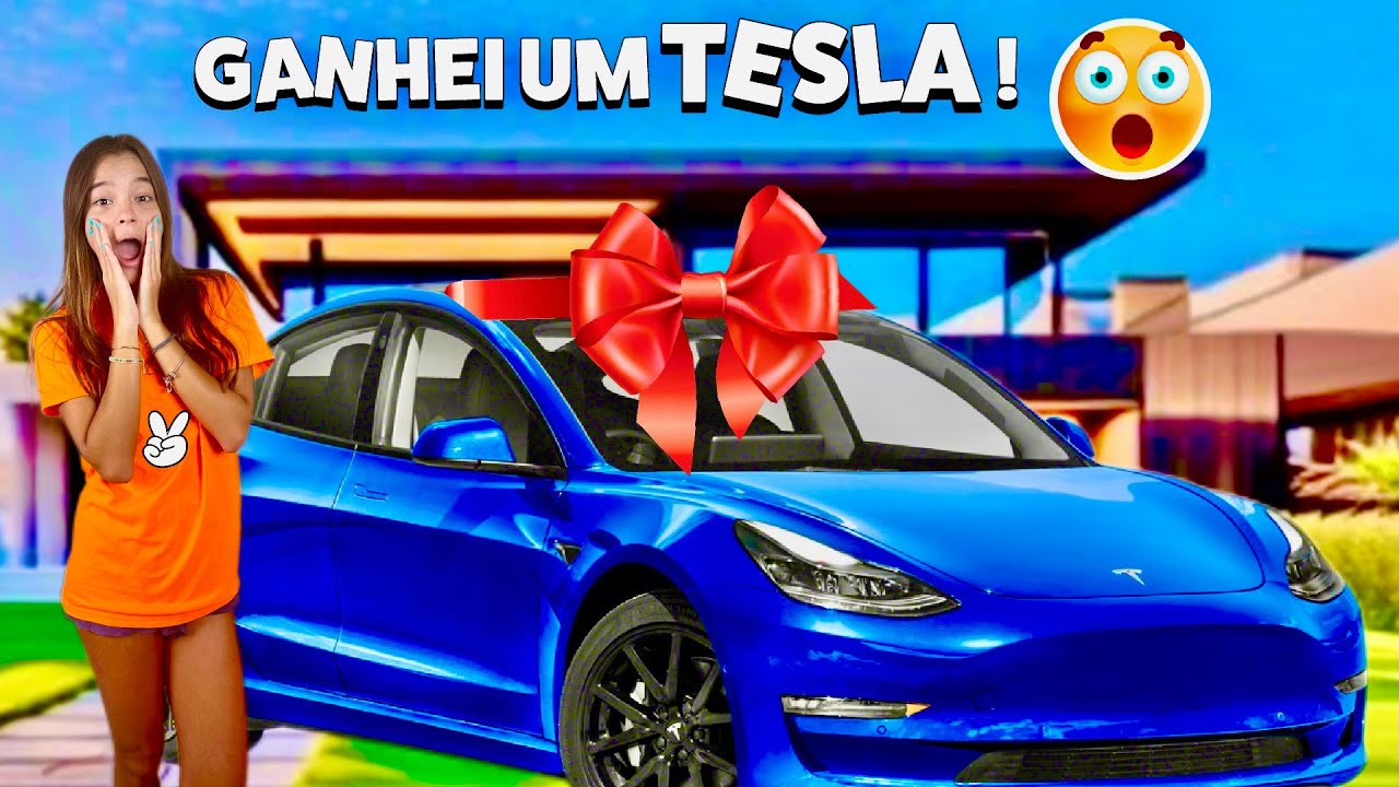 GANHEI UM TESLA DE PRESENTE DE ANIVERSÁRIO! Não Estou Acreditando!