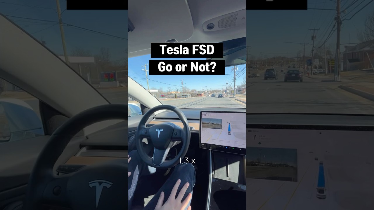 Confused Tesla FSD?! #automobile #teslafsd #tesla #fsd #teslamodel3 #teslamodely