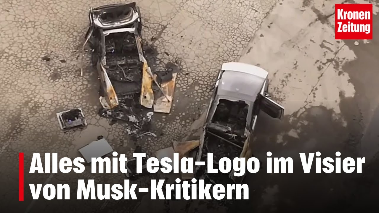 Alles mit Tesla-Logo im Visier von Musk-Kritikern | krone.tv NEWS