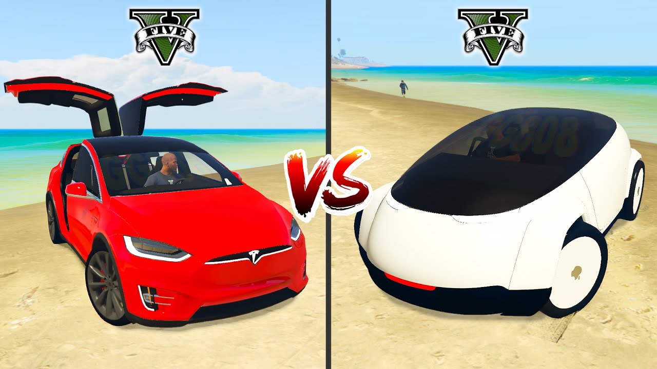 Tesla Model X vs Apple Car in GTA 5 – which is best?