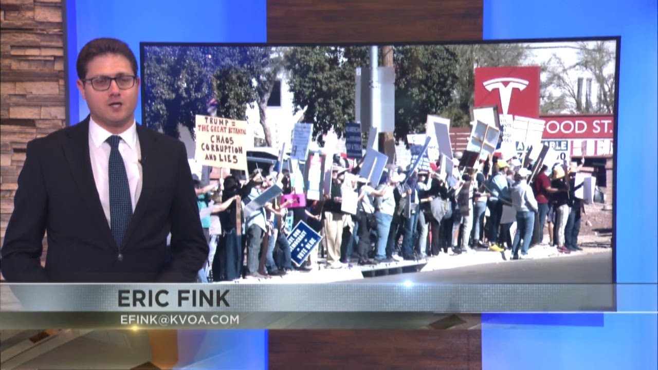 Elon Musk protest held outside Tesla dealership