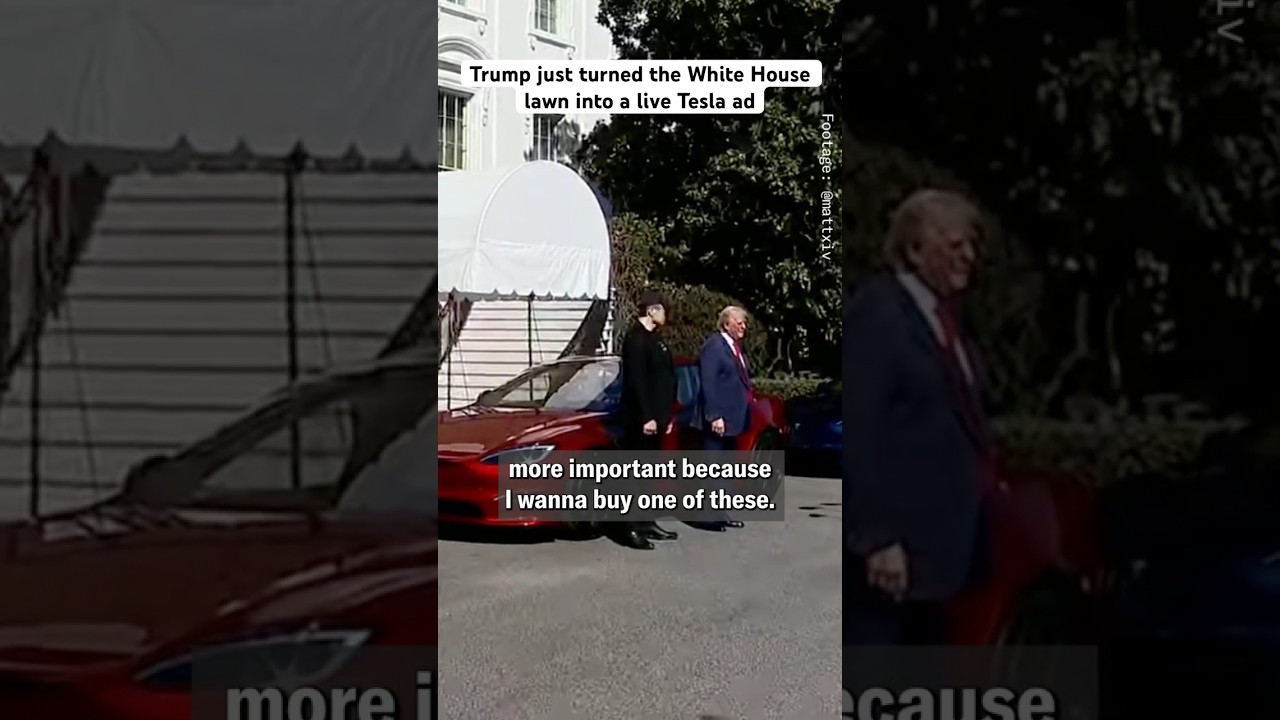 Trump Turned the White House Lawn Into a Live Tesla Ad