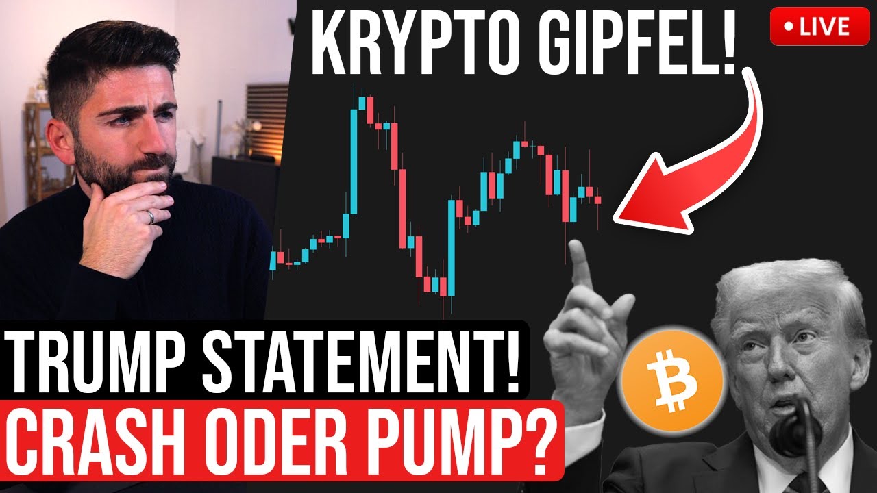 DONALD TRUMP Statement vom KRYPTO GIPFEL – Wie reagieren Bitcoin & Altcoins? Live Reaktion