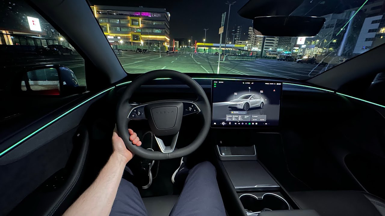 Tesla Model Y “Juniper” Night Test Drive POV