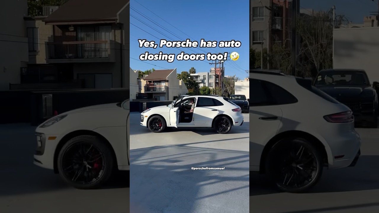 Can your doors close automatically? #porsche #tesla #porschemacan #macangts