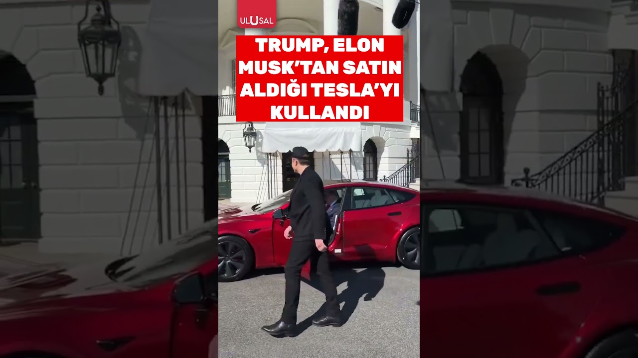 Trump Elon Musk’tan satın aldığı Tesla’yı kullandı #shorts #tesla #trump