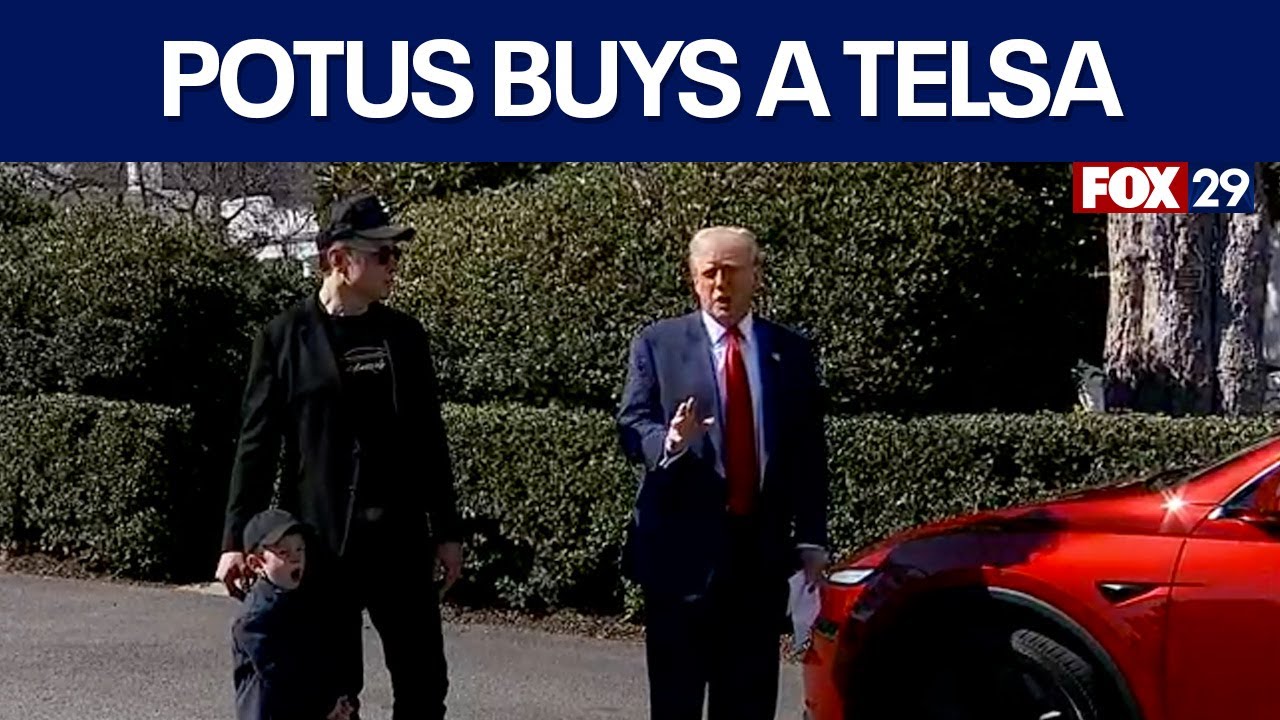 WATCH: President Trump buys a Tesla | FOX 29 News Philadelphia