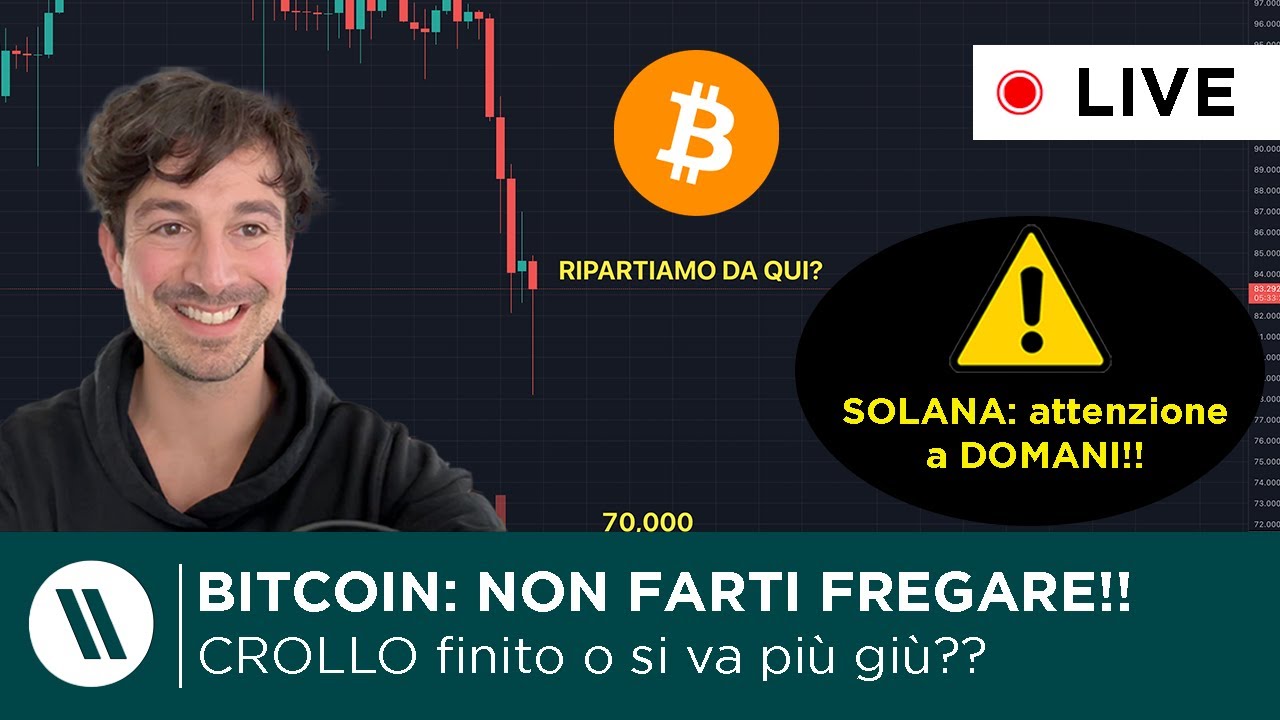 BITCOIN, CRYPTO: il CROLLO è FINITO? (NON FARTI FREGARE!) | SOLANA: ATTENZIONE a DOMANI!!