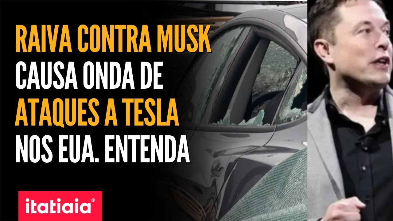 ÓDIO CONTRA MUSK TORNA LOJAS DA TESLA ALVO DE ATAQUES NOS EUA COM COQUETEL MOLOTOV E TIROS!