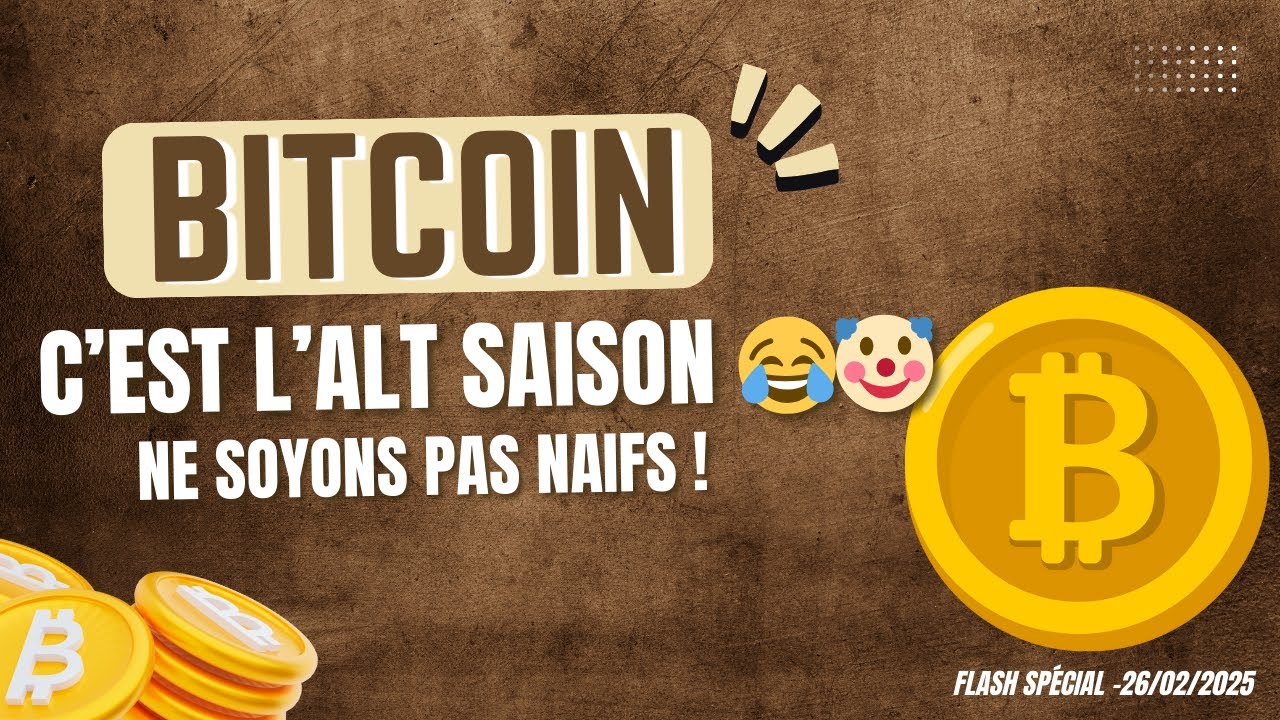 BITCOIN C’EST L’ALTSAISON CRYPTO 😂🤡 NE SOYONS PAS NAIFS ANALYSE CRYPTO ✅