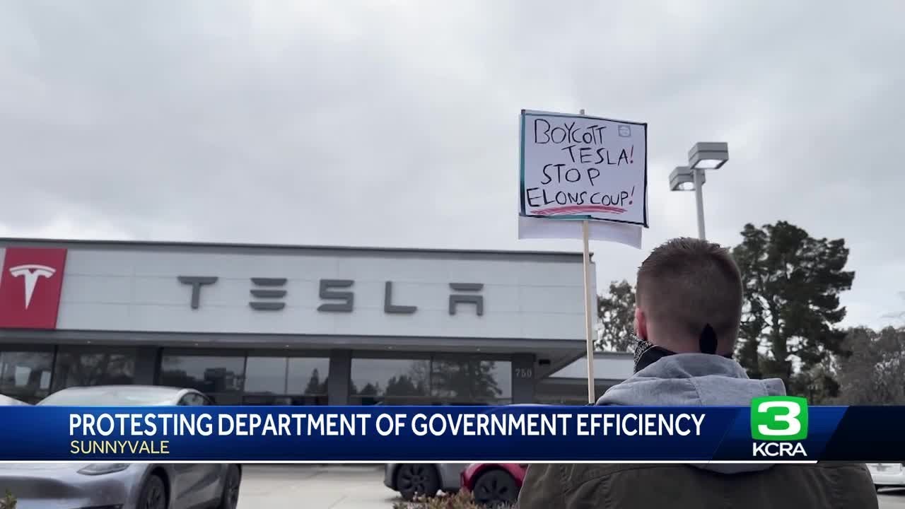 Silicon Valley residents protest Tesla, Elon Musk