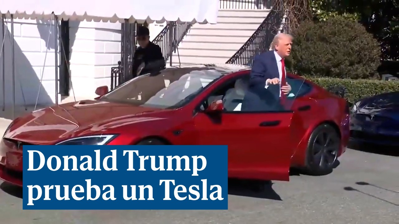 Trump prueba un Tesla junto a Musk: “¿Crees que Biden podría subirse en este coche? Lo dudo”