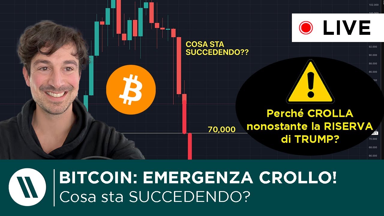 BITCOIN, CRYPTO: EMERGENZA CROLLO. CHE SUCCEDE? PERCHÉ SCENDE TUTTO? | TRUMP terrorizza anche NASDAQ