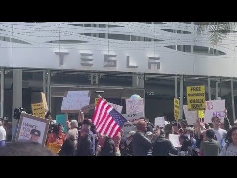 Musk protests target Tesla