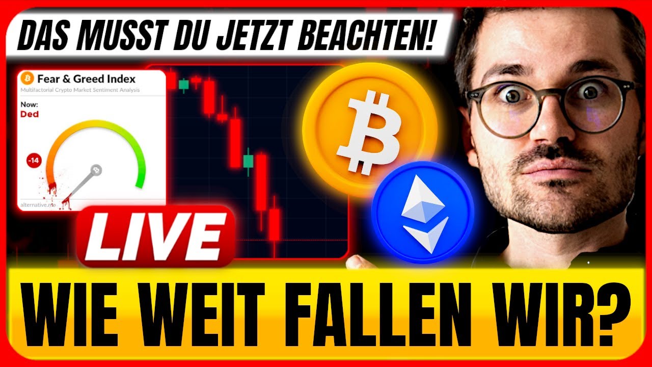 Krypto: Fallen wir noch weiter?! Livetrading + Bitcoin, Solana und XRP Analyse!