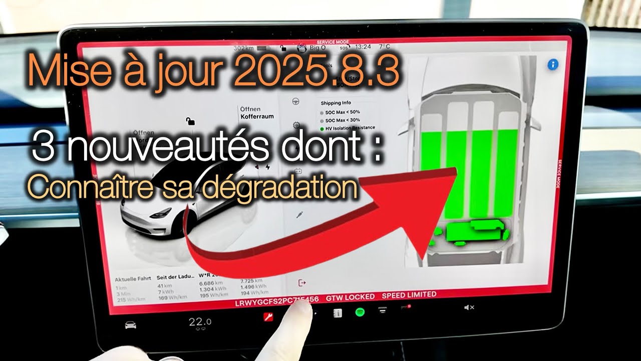 Mise à jour Tesla 2025.8.3 : 3 Nouveautés