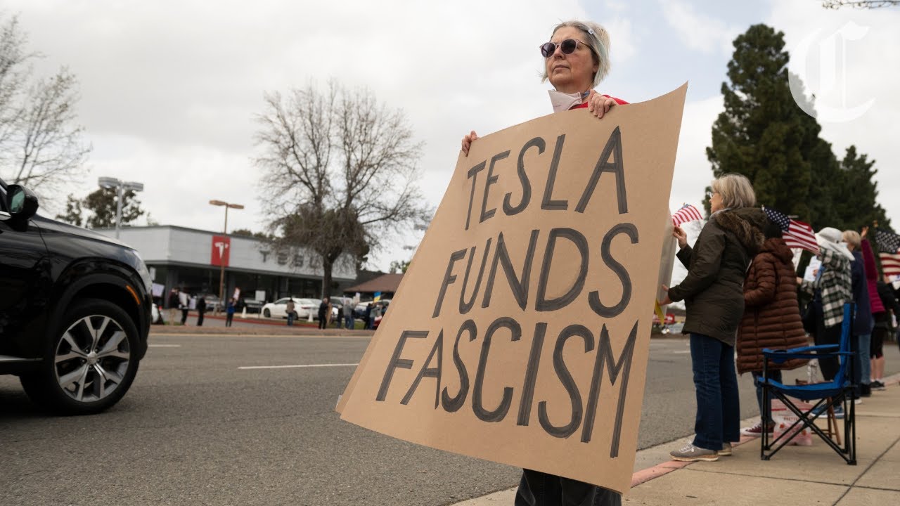 Protests at Tesla showrooms grow nationwide, including in Silicon Valley