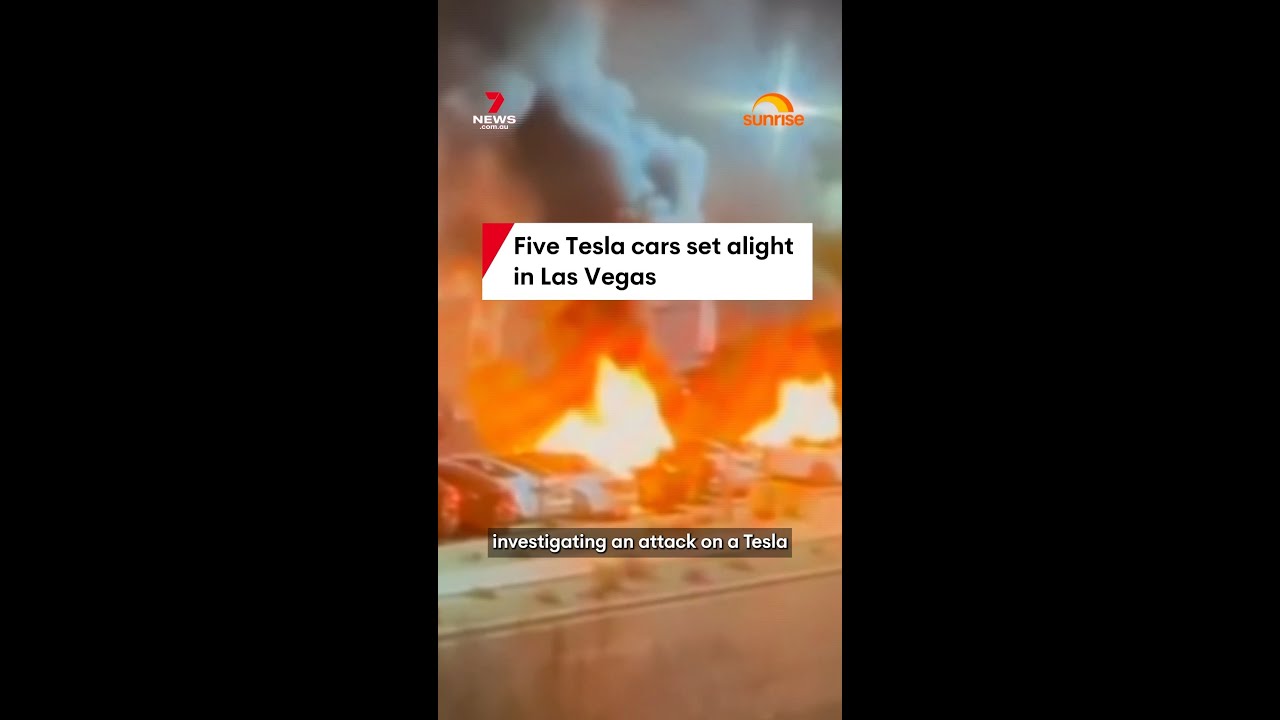 Five Teslas set alight in Las Vegas