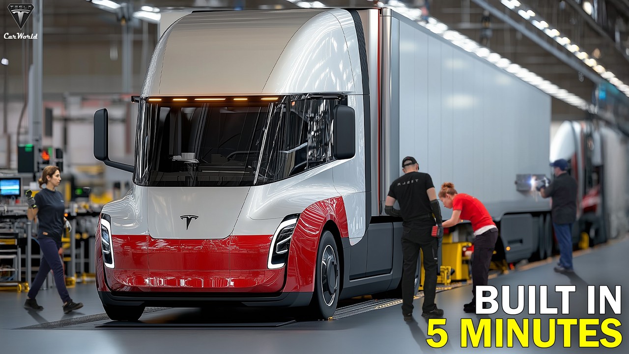 Tesla Semi 2025 Is A Revolution! BIG Update NEW Factory, Roll Out A Big Rig Only 5 Mins !