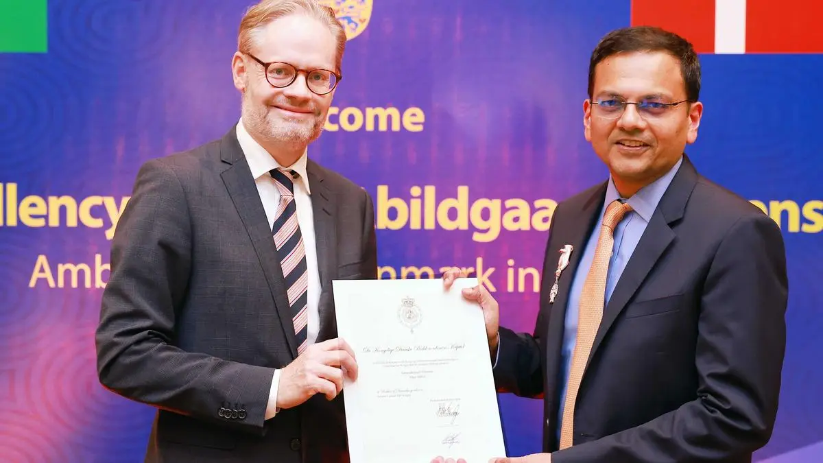 Vijay Sankar honoured with Denmark’s Knight’s Cross for consular services