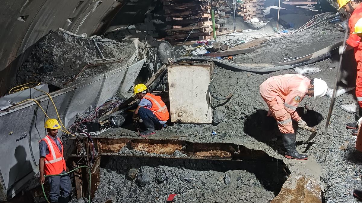 No trace yet of seven persons still trapped under the SLBC tunnel debris, despite 24×7 work