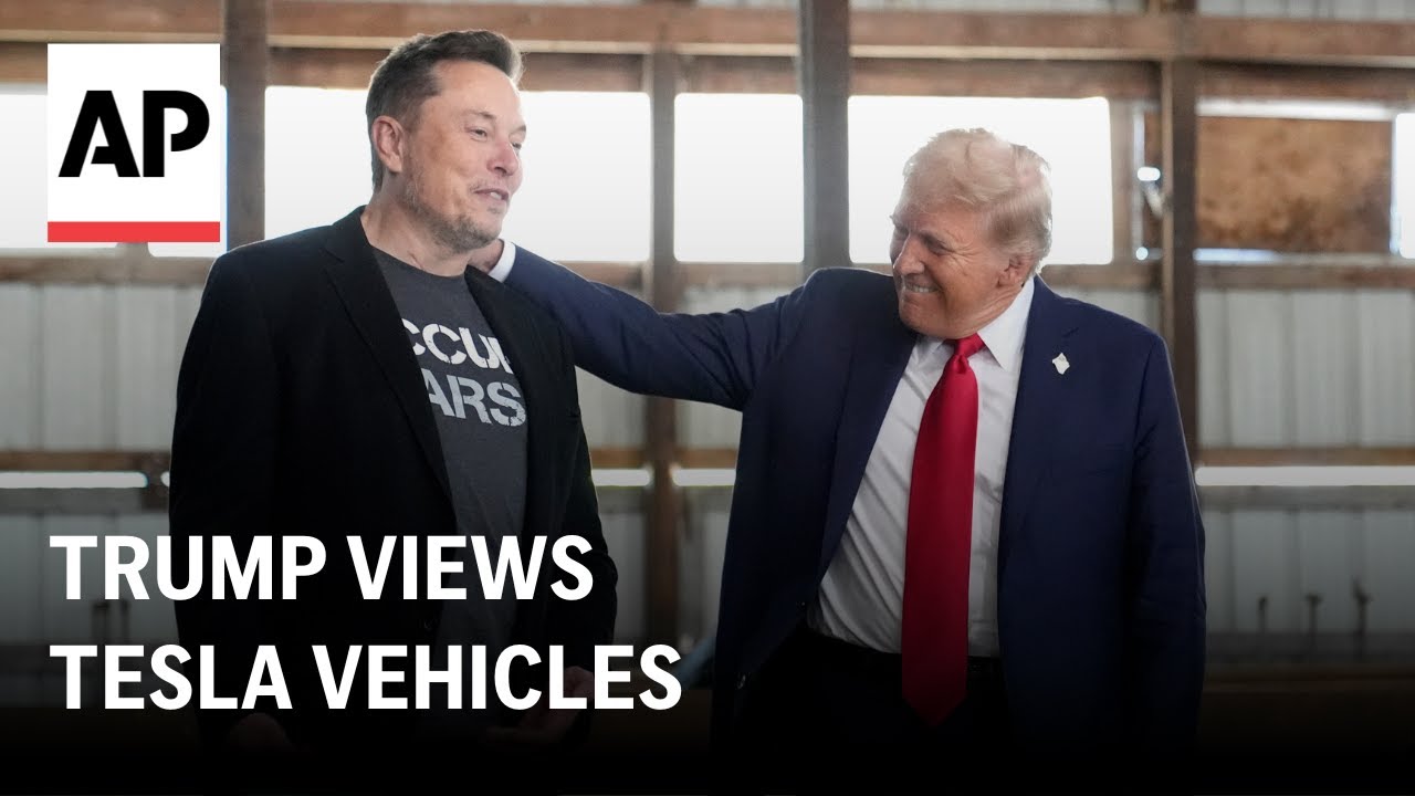 Trump views Tesla vehicles