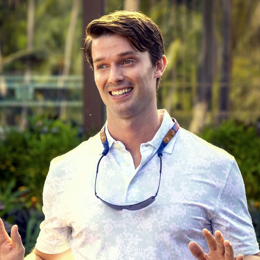 White Lotus’ Patrick Schwarzenegger Reacts to Jokes About That Kiss