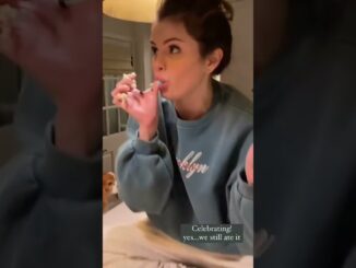 Selena Gomez celebrating her new song release🥳🥳 / Baila Conmigo celebration✨🎉